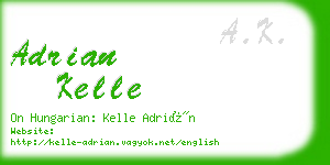 adrian kelle business card